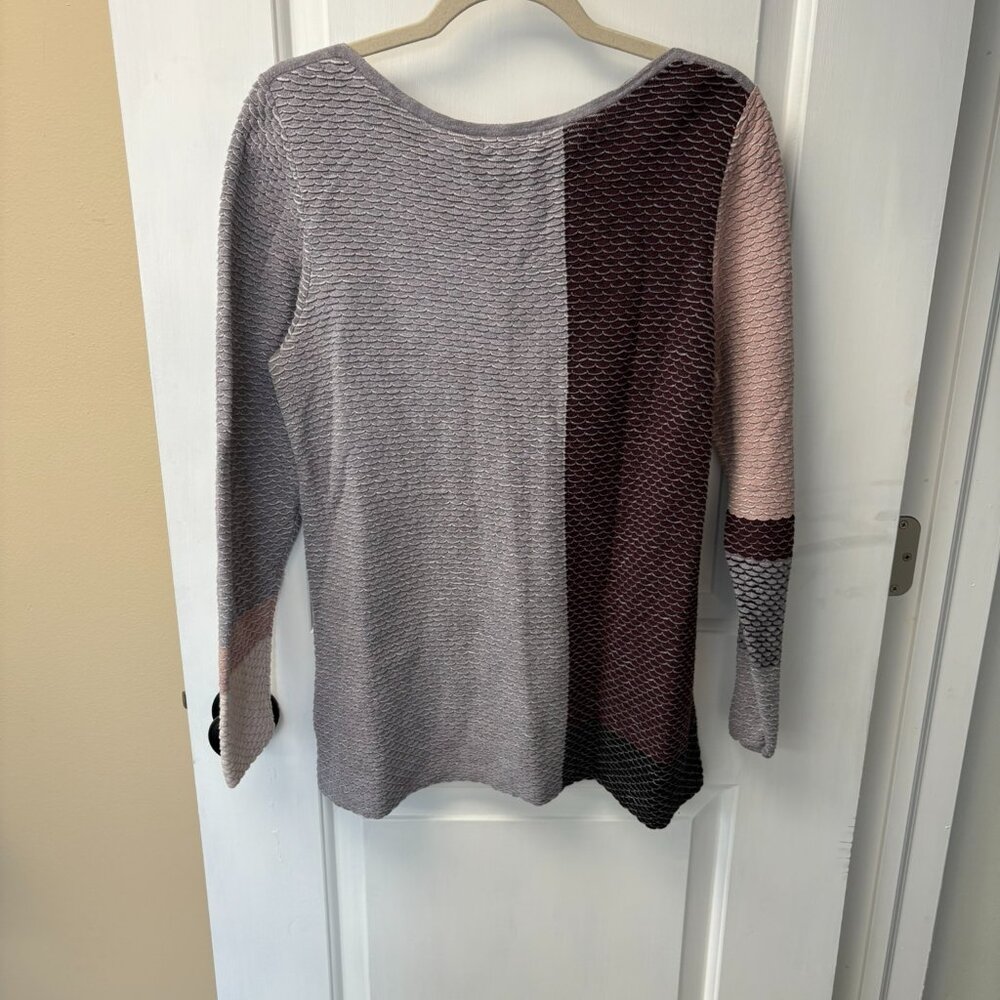 Nic & Zoe Block Fish Scale boat neck sweater - Picture 2 of 2